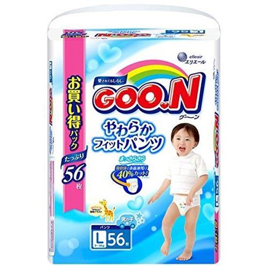 图片 大王 GOO.N 拉拉裤(男) L 大号短裤式纸尿裤（9-14kg）