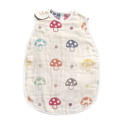 图片 Hoppetta 日本六层纱布蘑菇睡袋婴儿睡袋春秋新生儿防踢被纯棉夏季 0~3岁